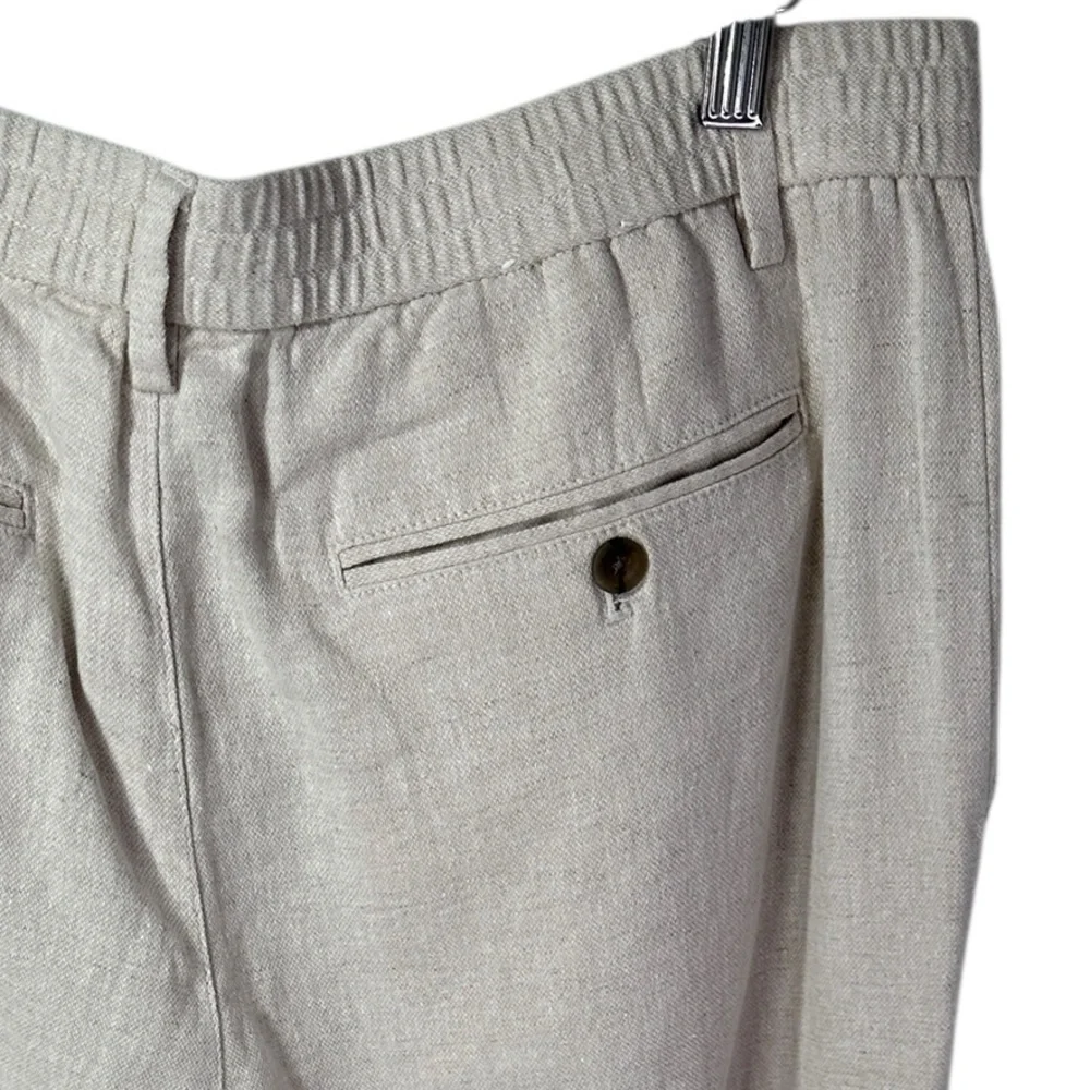 Banana Republic Light Tan Linen Blend Chinos 34 x 32